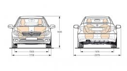 Mercedes CLC - szkic auta - wymiary