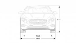 Mercedes klasy S Coupe (2014) - szkic auta - wymiary