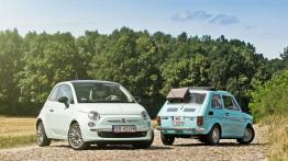 Fiat 126p & Nowy Fiat 500 - galeria redakcyjna - przód - inne ujęcie