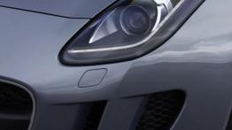 Jaguar F-Type V6 Satellite Grey - lewy przedni reflektor - włączony