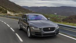 Jaguar XE 2.0d Ammonite Grey (2015) - widok z przodu