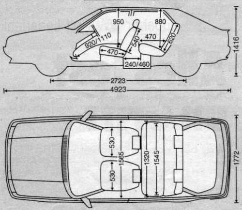 Szkic techniczny Renault 25 I