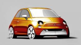 Fiat 500e - szkic auta
