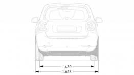 Smart fortwo III (2015) - szkic auta - wymiary