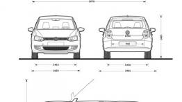 Volkswagen Polo V Hatchback 3d - szkic auta - wymiary
