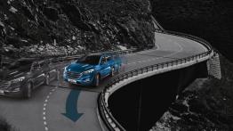 Hyundai Tucson III (2016) - wersja amerykańska - schemat działania systemu bezpieczeństwa