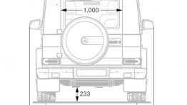 Mercedes G63 AMG 2013 - szkic auta - wymiary