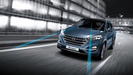 Hyundai Tucson III (2016) - wersja amerykańska - schemat działania systemu bezpieczeństwa