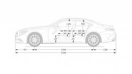 Mercedes S63 AMG Coupe (2014) - szkic auta - wymiary