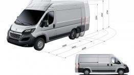 Peugeot Boxer II Facelifting (2014) - szkic auta - wymiary