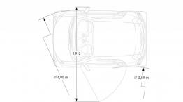 Smart fortwo III (2015) - szkic auta - wymiary