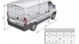 Peugeot Boxer II Facelifting (2014) - szkic auta - wymiary