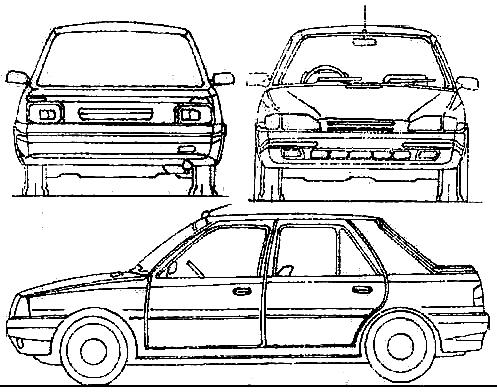 Szkic techniczny Dacia Nova 523