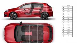 Peugeot 308 II Hatchback GTi (2016) - szkic auta - wymiary