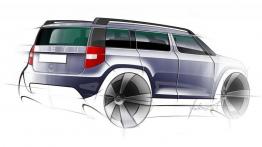Skoda Yeti 2011 - szkic auta