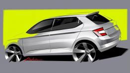 Skoda Fabia III hatchback (2015) - szkic auta