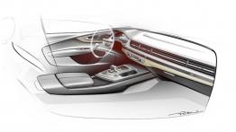 Audi Q7 II (2015) - szkic wnętrza