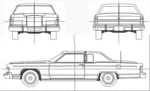 Szkic techniczny Lincoln Continental IV