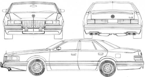 Szkic techniczny Cadillac SeVille IV