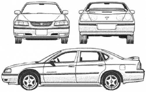 Szkic techniczny Chevrolet Impala II