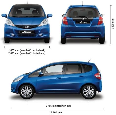 Szkic techniczny Honda Jazz III