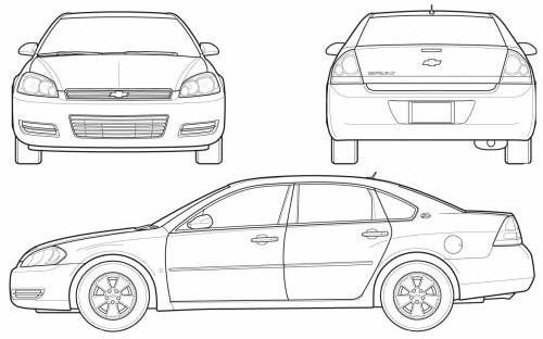 Szkic techniczny Chevrolet Impala III