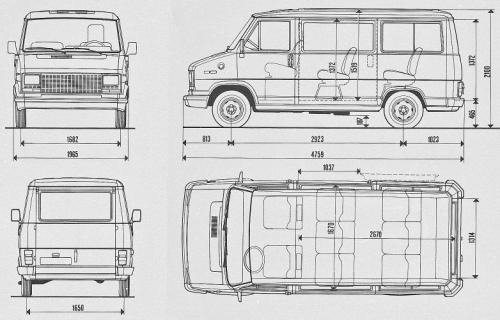Szkic techniczny Peugeot J 5