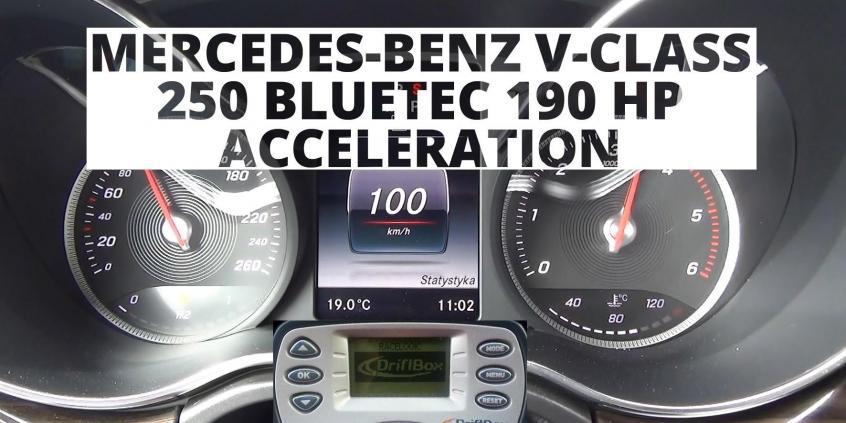 Mercedes-Benz V 250 BlueTEC 190 KM - acceleration 0-100 km/h