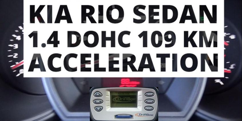 Kia Rio Sedan 1.4 DOHC 109 KM - przyspieszenie 0-100 km/h