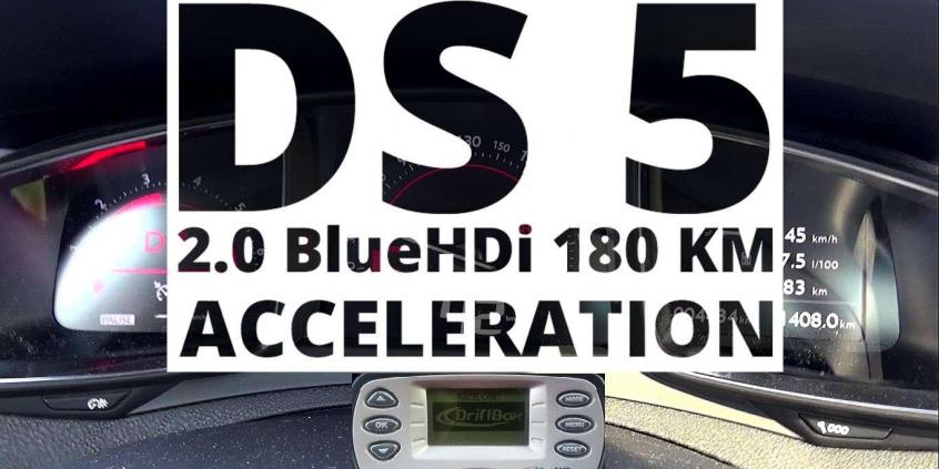 DS 5 2.0 BlueHDi 180 KM (AT) - przyspieszenie 0-100 km/h