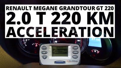 Renault Megane Grandtour GT 220, 2.0 T 220 KM (MT) - przyspieszenie 0-100 km/h