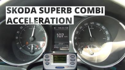 Skoda Superb II Combi 4x4 2.0 TDI 170 KM - acceleration 0-100 km/h