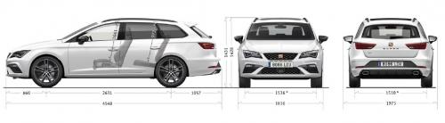 Szkic techniczny Cupra Leon I Sportstourer ST