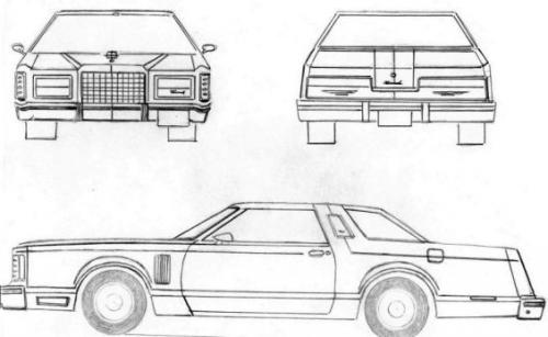 Szkic techniczny Ford Thunderbird VII