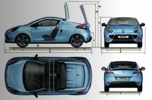 Szkic techniczny Renault Wind