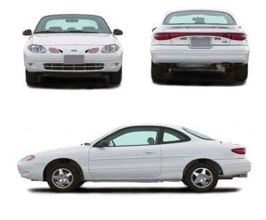 Szkic techniczny Ford Escort USA MK III Coupe ZX2