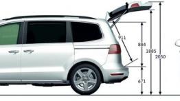 Volkswagen Sharan II (2010) - szkic auta - wymiary