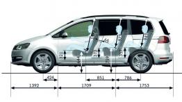 Volkswagen Sharan II (2010) - szkic auta - wymiary