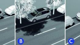 Volkswagen Sharan II (2010) - schemat działania asystenta parkowania