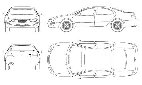 Szkic techniczny Chrysler 300M