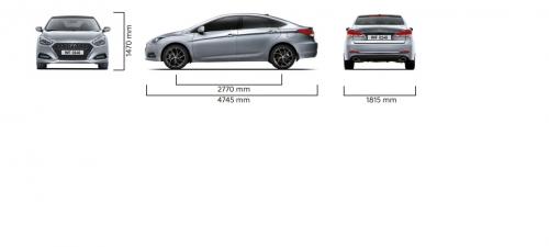 Szkic techniczny Hyundai i40 Sedan Facelifting 2018