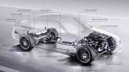 Mercedes klasy C 350 Plug-In Hybrid sedan (W 205) - schemat konstrukcyjny auta