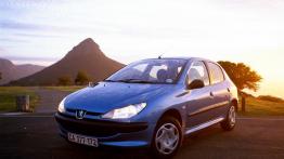 Peugeot 206 - przód - reflektory włączone