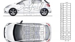 Peugeot 208 - szkic auta - wymiary