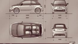 Abarth 500C - schemat konstrukcyjny auta