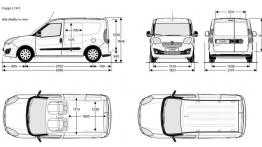 Opel Combo D Van L1 - szkic auta - wymiary