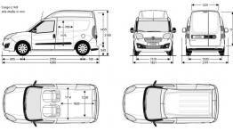 Opel Combo D Van L1 - szkic auta - wymiary