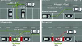 Volkswagen Passat B7 sedan (2011) - schemat działania asystenta parkowania