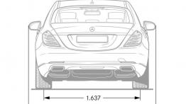 Mercedes klasy S W222 (2014) - szkic auta - wymiary