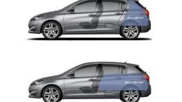 Peugeot 308 II (2014) - szkic auta - wymiary